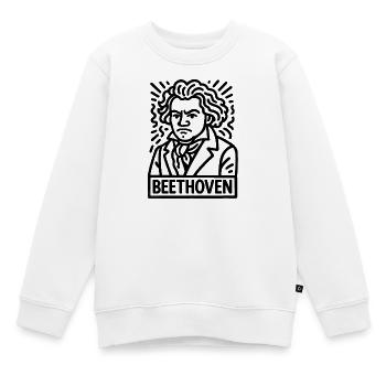 Ludwig van Beethoven - Sweat Premium enfant bio - blanc - Devant - AI Model Kid Male (0cm)