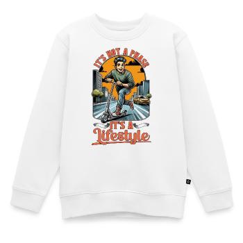 Scooter It's Not A Phase It's A Scooter Driver - Kids Premium Organic Sweatshirt - white - Front - AI Model Kid Male (0cm)