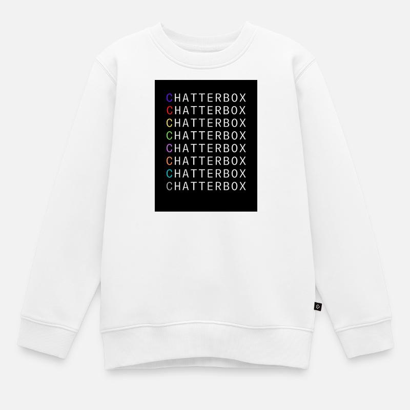 Bavard - Sweat Premium enfant bio - blanc