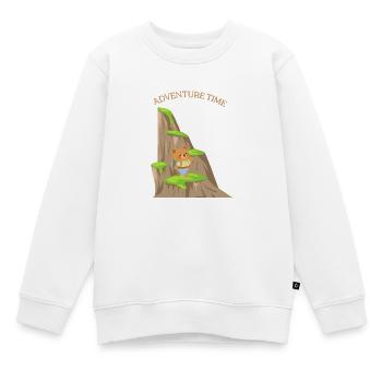Petit ours en tournée - Sweat Premium enfant bio - blanc - Devant - AI Model Kid Male (0cm)