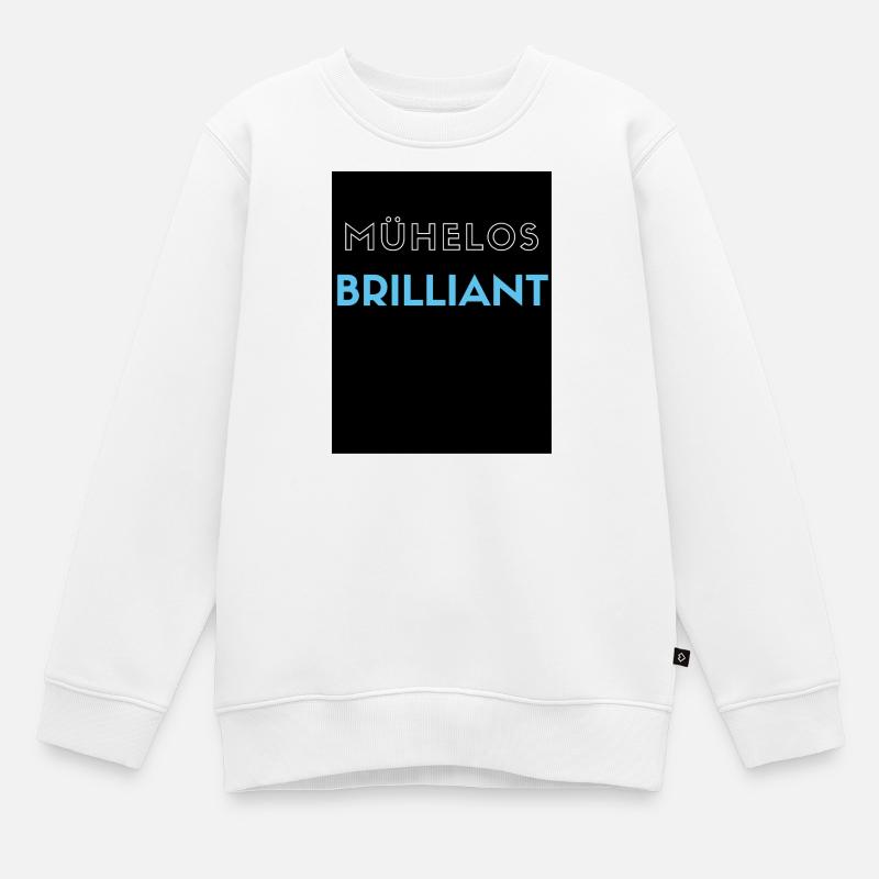 Brillant sans effort - Sweat Premium enfant bio - blanc