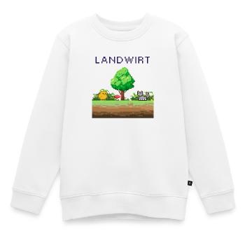 Farmer Pixel World Scène rurale - Sweat Premium enfant bio - blanc - Devant - AI Model Kid Male (0cm)