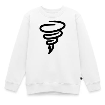 Tornado - Kinder Premium Organic Sweatshirt - Weiß - Vorne - AI Model Kid Male (0cm)