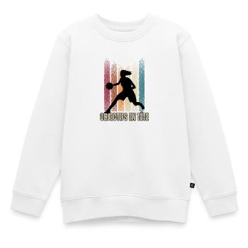 Objectifs en tête - Sweat Premium enfant bio - blanc - Devant - AI Model Kid Male (0cm)
