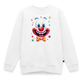 Déguisement de clown de carnaval Carnaval Carnaval - Sweat Premium enfant bio - blanc - Devant - AI Model Kid Male (0cm)