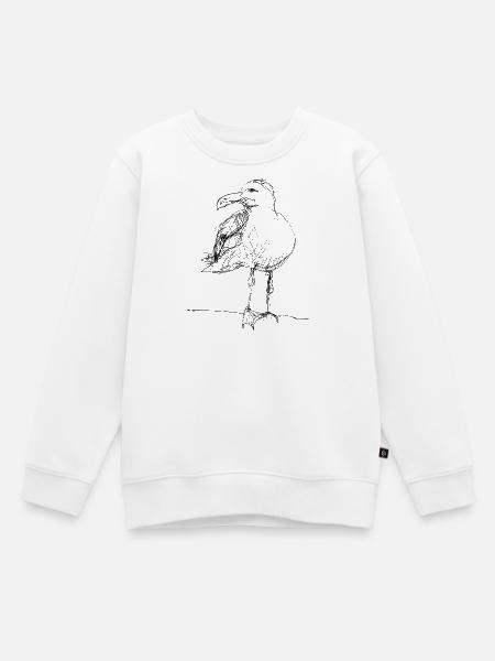 Möwe - Kinder Premium Organic Sweatshirt - Weiß