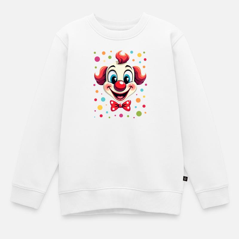 Déguisement de clown de carnaval Carnaval Carnaval - Sweat Premium enfant bio - blanc