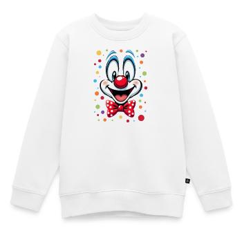 Déguisement de clown de carnaval Carnaval Carnaval - Sweat Premium enfant bio - blanc - Devant - AI Model Kid Male (0cm)