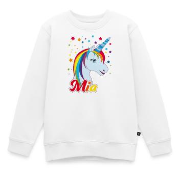 Mia , Mädchenname, Lieblingsname - Kinder Premium Organic Sweatshirt - Weiß - Vorne - AI Model Kid Male (0cm)