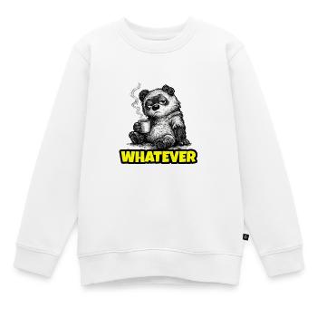 Whatever – Grumpy Bear Coffee (Sketch) - Kinder Premium Organic Sweatshirt - Weiß - Vorne - AI Model Kid Male (0cm)