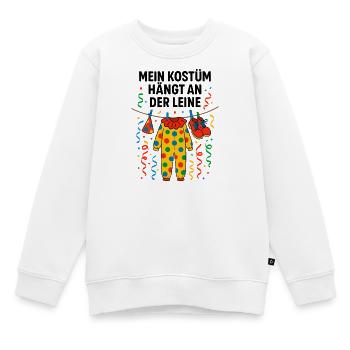 Mon costume est suspendu dans la fête foraine de linge de linge - Sweat Premium enfant bio - blanc - Devant - AI Model Kid Male (0cm)