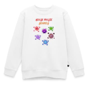 House Music Vibes - Kinder Premium Organic Sweatshirt - Weiß - Vorne - AI Model Kid Male (0cm)