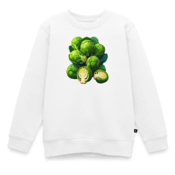choux de Bruxelles - Sweat Premium enfant bio - blanc - Devant - AI Model Kid Male (0cm)