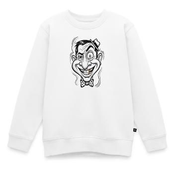 Monsieur dessin caricature  - Sweat Premium enfant bio - blanc - Devant - AI Model Kid Male (0cm)