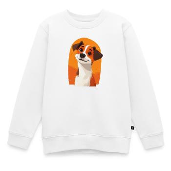 Niedlicher Hund - Kinder Premium Organic Sweatshirt - Weiß - Vorne - AI Model Kid Male (0cm)