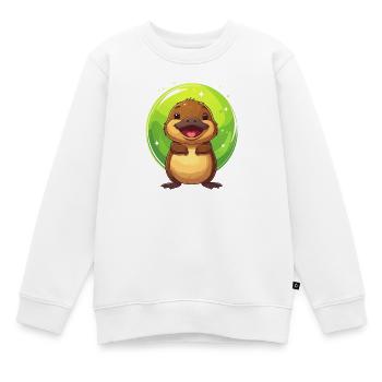 Schnabeltier - Kinder Premium Organic Sweatshirt - Weiß - Vorne - AI Model Kid Male (0cm)