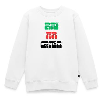 BETE FÜR GWADA - Kinder Premium Organic Sweatshirt - Weiß - Vorne - AI Model Kid Male (0cm)
