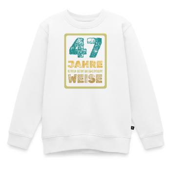 Weisheit 47 - Kinder Premium Organic Sweatshirt - Weiß - Vorne - AI Model Kid Male (0cm)
