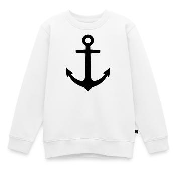 Anker Maritim Schiff Logo - Kinder Premium Organic Sweatshirt - Weiß - Vorne - AI Model Kid Male (0cm)