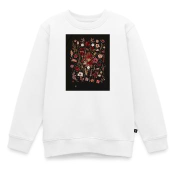 Nachtblumengarten - Kinder Premium Organic Sweatshirt - Weiß - Vorne - AI Model Kid Male (0cm)