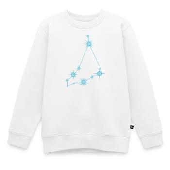 Steinbockstern Sternbild Tierkreiszeichen Blau - Kinder Premium Organic Sweatshirt - Weiß - Vorne - AI Model Kid Male (0cm)