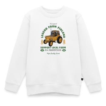 Finnischer Bauernhof-Legendentraktor - Kinder Premium Organic Sweatshirt - Weiß - Vorne - AI Model Kid Male (0cm)