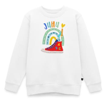 Schulkind  - Kinder Premium Organic Sweatshirt - Weiß - Vorne - AI Model Kid Male (0cm)
