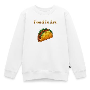 Food Is Art ... Taco - Kinder Premium Organic Sweatshirt - Weiß - Vorne - AI Model Kid Male (0cm)