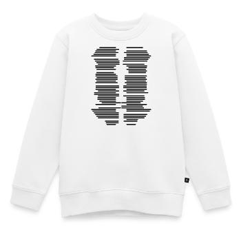 grafisches Muster-Streifen - Kinder Premium Organic Sweatshirt - Weiß - Vorne - AI Model Kid Male (0cm)