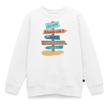 Urlaub - Kinder Premium Organic Sweatshirt - Weiß - Vorne - AI Model Kid Male (0cm)