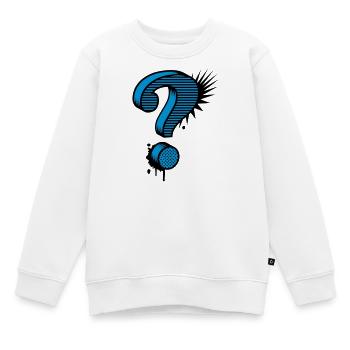 Un point d'interrogation graffiti - Sweat Premium enfant bio - blanc - Devant - AI Model Kid Male (0cm)