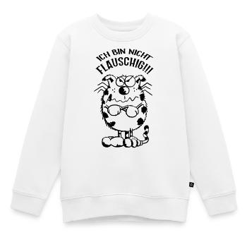 Ich bin nicht flauschig Katze - Comic - Kinder Premium Organic Sweatshirt - Weiß - Vorne - AI Model Kid Male (0cm)