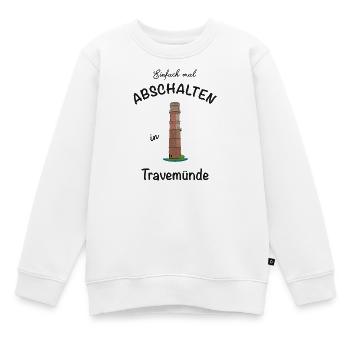 Leuchtturm Travemünde, Ostsee, einfach abschalten - Kinder Premium Organic Sweatshirt - Weiß - Vorne - AI Model Kid Male (0cm)