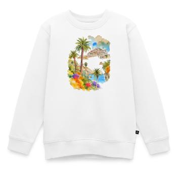 Vacances aux îles Canaries - Sweat Premium enfant bio - blanc - Devant - AI Model Kid Male (0cm)