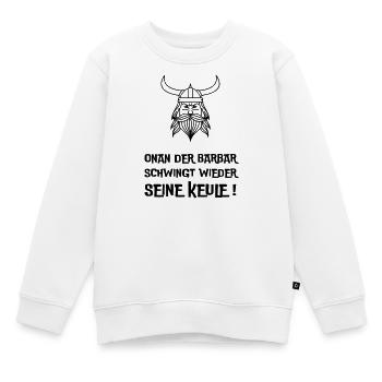 Onan der Barbar - Kinder Premium Organic Sweatshirt - Weiß - Vorne - AI Model Kid Male (0cm)