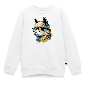 Alpaka - Kinder Premium Organic Sweatshirt - Weiß - Vorne - AI Model Kid Male (0cm)