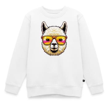 Alpaka - Kinder Premium Organic Sweatshirt - Weiß - Vorne - AI Model Kid Male (0cm)