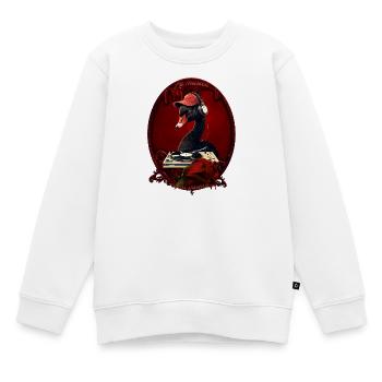 Le cygne noir, symbole de créativité - Sweat Premium enfant bio - blanc - Devant - AI Model Kid Male (0cm)