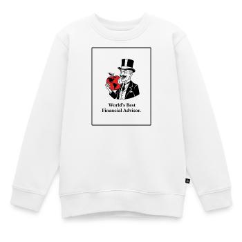 Der Kapitalist - Kinder Premium Organic Sweatshirt - Weiß - Vorne - AI Model Kid Male (0cm)