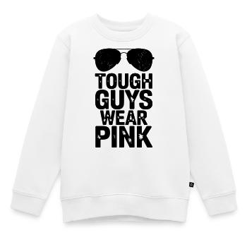 Les durs à cuire portent du rose - Sweat Premium enfant bio - blanc - Devant - AI Model Kid Male (0cm)