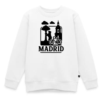 Monuments de Madrid - Sweat Premium enfant bio - blanc - Devant - AI Model Kid Male (0cm)