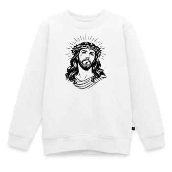 Mon Dieu - Sweat Premium enfant bio - blanc - Devant - AI Model Kid Male (0cm)