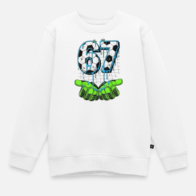 Six Seven Torwart - Kinder Premium Organic Sweatshirt - Weiß