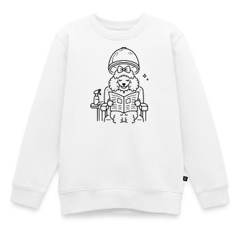 Pudel beim Frisör - Kinder Premium Organic Sweatshirt - Weiß - Vorne - AI Model Kid Male (0cm)