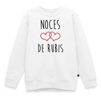 Rubinhochzeit – 35 Jahre Ehe - Kinder Premium Organic Sweatshirt - Weiß - Vorne - AI Model Kid Male (0cm)