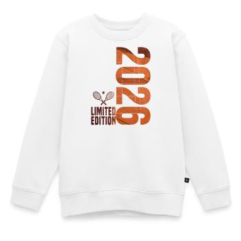 Tennis 2026, T-shirt, sweat à capuche et chaussettes en édition limitée - Sweat Premium enfant bio - blanc - Devant - AI Model Kid Male (0cm)
