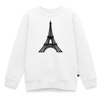 Tour Eiffel - Sweat Premium enfant bio - blanc - Devant - AI Model Kid Male (0cm)