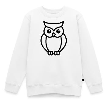 chouette - Sweat Premium enfant bio - blanc - Devant - AI Model Kid Male (0cm)
