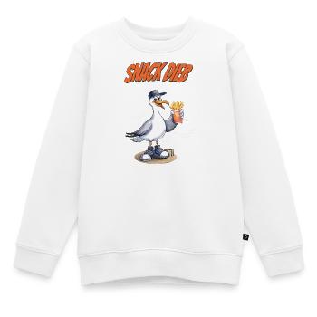 Snack Dieb Möwe Lustiger Pommes Spruch - Kinder Premium Organic Sweatshirt - Weiß - Vorne - AI Model Kid Male (0cm)