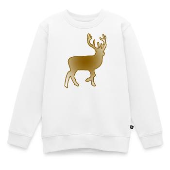 Hirsch - Kinder Premium Organic Sweatshirt - Weiß - Vorne - AI Model Kid Male (0cm)
